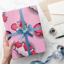 Cute and fun  comic gift wrap and tissue paper 