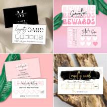 Beauty Salon Loyalty Cards Feminine Modern