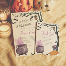 A Baby Is Brewing Cute Halloween Baby Shower