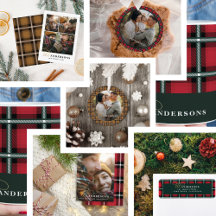 zazzle select Gold script christmas tartan holiday