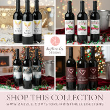 Christmas Wine Labels