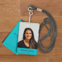 Modern Turquoise Faux  Leather Business Supplies