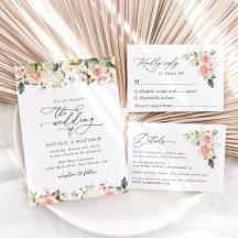 Pink and White Flowers Wedding Collection