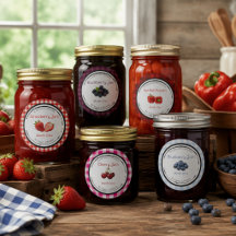 Jams & Pickles Canning Labels