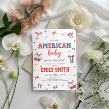 All American Baby Shower Invitation Collection