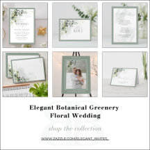 Elegant Botanical Greenery Floral Wedding