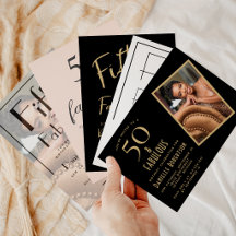 50 and Fabulous Fiftieth Birthday Party Invitation