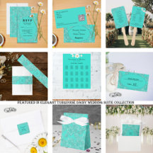 Elegant Turquoise Daisy Wedding Suite