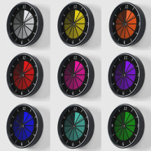 From Day To Night With White Clock Art Collection