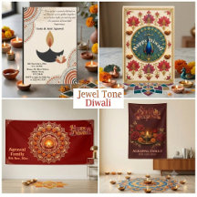 Jewel Tone Deepak Peacock Diwali Festival of Light