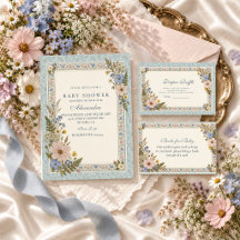 Pressed Flower Baby Shower