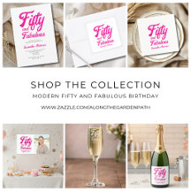 Modern Fifty and Fabulous Birthday