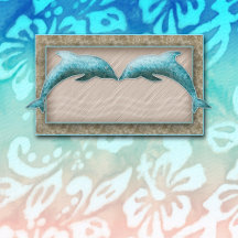 Beach Wedding Dolphins Blue