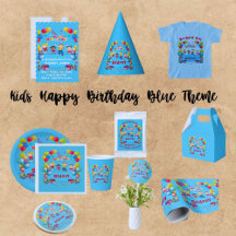 KIDS HAPPY BIRTHDAY BLUE THEME PARTY
