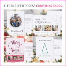 Elegant Letterpress Christmas Cards