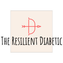 The Resilient Diabetic pink arrow  logo 