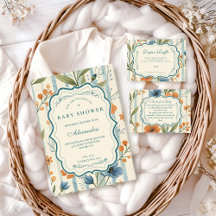 Striped Wildflower Baby Shower