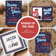 Rookie of the Year Baseball 1st Birthday