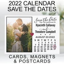 2022 Calendar Photo Save the Date Cards & Magnets