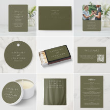 Timeless Modern Minimalist Wedding - Olive Green