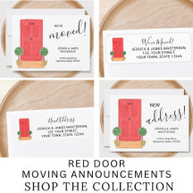 Red Door And Topiary Moving Announcements