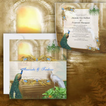 Golden Royal Peacock Temple Wedding Dreams