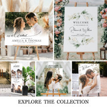 Modern and Classic Wedding Welcome Signs