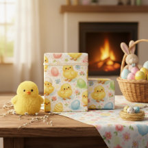 Cheerful Watercolor Chick & Easter Egg Collection