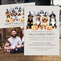 Halloween Costume Party Invitation and Accessories