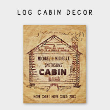 Log Cabin Personalized Matching Set