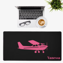 Girly Pink Cessna Airplane Aviation Gifts