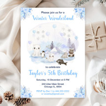 Winter Wonderland Animals Birthday Party