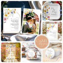 Colorful Wildflower Boho Wedding Collection
