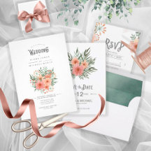 Watercolor Bouquet Wedding Blush