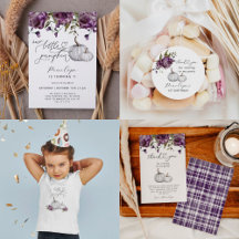 Little Pumpkin Purple Flower Birthday Party