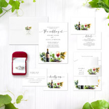 Winery Rustic Watercolor Wedding