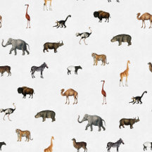 Savanna March - Jungle Safari Animals Pattern