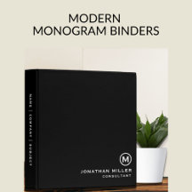 Modern Monogram Binders