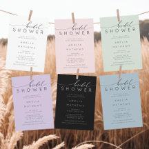 Simple Pastel Shades Bridal Shower Collection