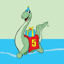 Boy, 5th Birthday Dinosaur