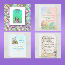 🐰 Easter Sunday Brunch & Egg Hunt Invitations 🐣