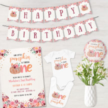 Little Pumpkin Boho Floral - 1st Birthday FA02