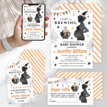 Baby is brewing Halloween baby shower