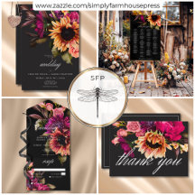 Elegant Moody Vibrant Sunset Floral Wedding