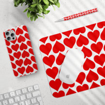 Red Hearts Pattern, Romantic, Love Collection