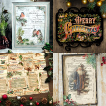 Vintage Christmas Tissue/Decoupage Paper