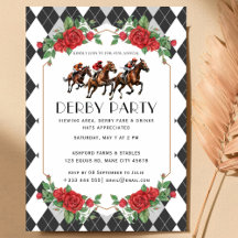 derby party invitations