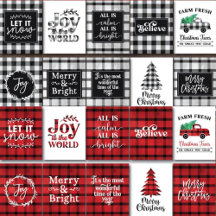 Buffalo Plaid with Christmas Quotes 