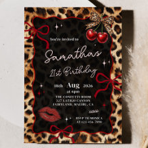 Coquette Leopard Cheetah Birthday 