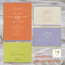 Modern Colorful Wedding Invitation Suite